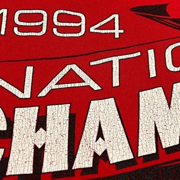 Vintage University of Nebraska Cornhuskers 1994 Football Champion Sweatshirt - Picture 7 of 10